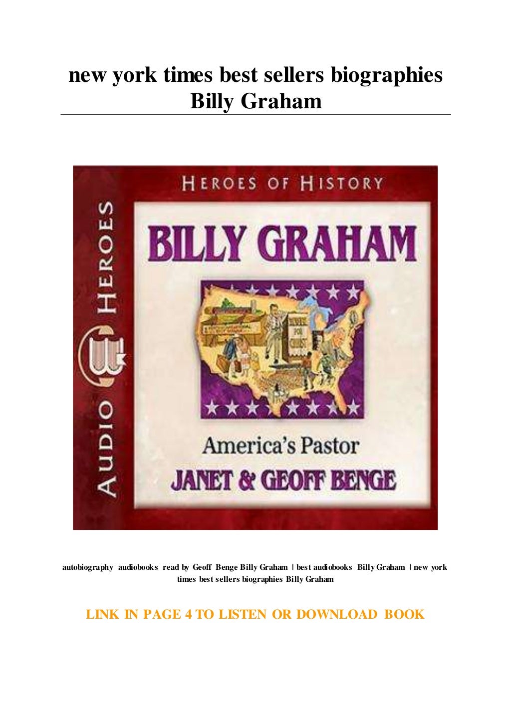 new york times best sellers biographies Billy Graham