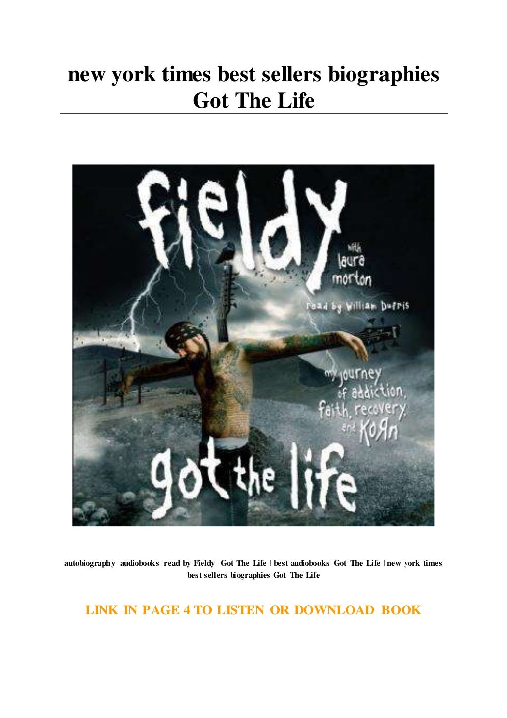 new york times best sellers biographies Got The Life