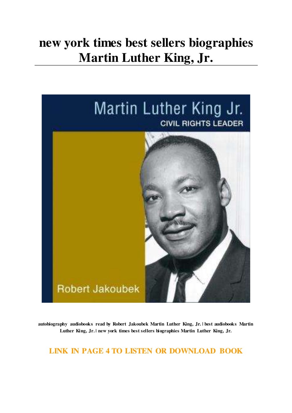 new york times best sellers biographies Martin Luther King... Jr.