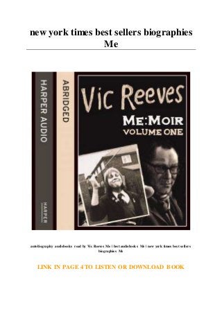 new york times best sellers biographies
Me
autobiography audiobooks read by Vic Reeves Me | best audiobooks Me | new york times best sellers
biographies Me
LINK IN PAGE 4 TO LISTEN OR DOWNLOAD BOOK
 