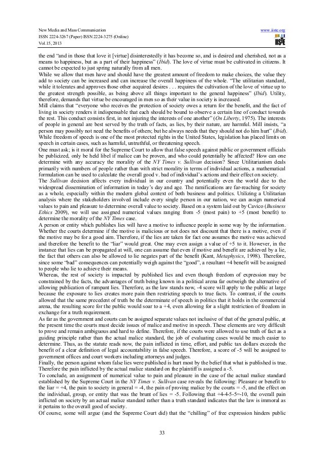 New york times v. sullivan supreme court decision freedom of speech o…