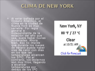 temperatura verano new york