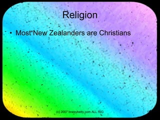 Religion Most New Zealanders are Christians 