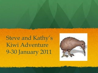 Steve and Kathy’sKiwi Adventure9-30 January 2011,[object Object]