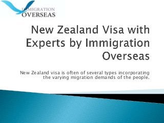 New Zealand visa is often of several types incorporating
the varying migration demands of the people.
 