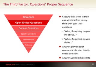 Vovici Vision 2011: New Zen and the Art of Questionnaire Design | PPTX