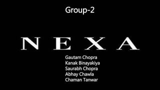 Gautam Chopra
Kanak Binayakiya
Saurabh Chopra
Abhay Chawla
Chaman Tanwar
Group-2
 