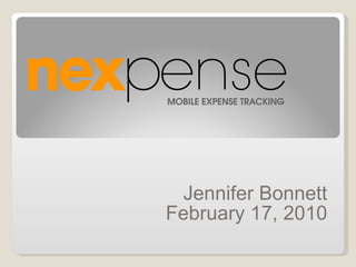Jennifer Bonnett February 17, 2010 