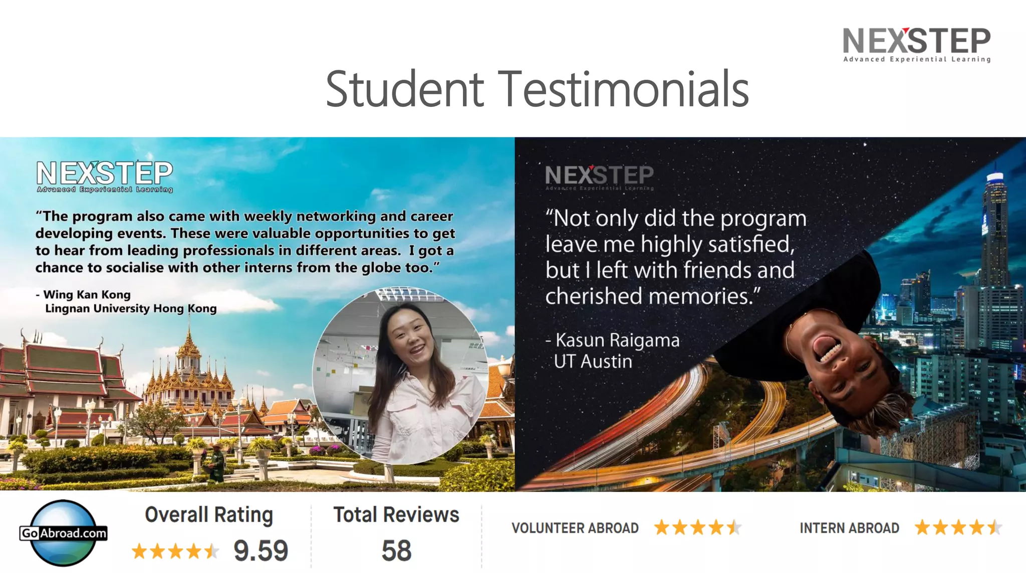 Student Testimonials
 