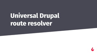 Universal Drupal
route resolver
 