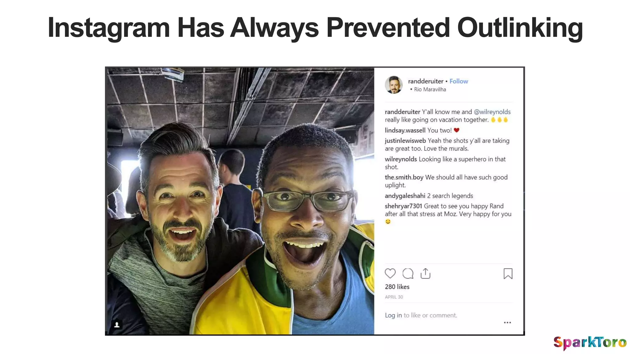 Instagram Has Always Prevented Outlinking
 