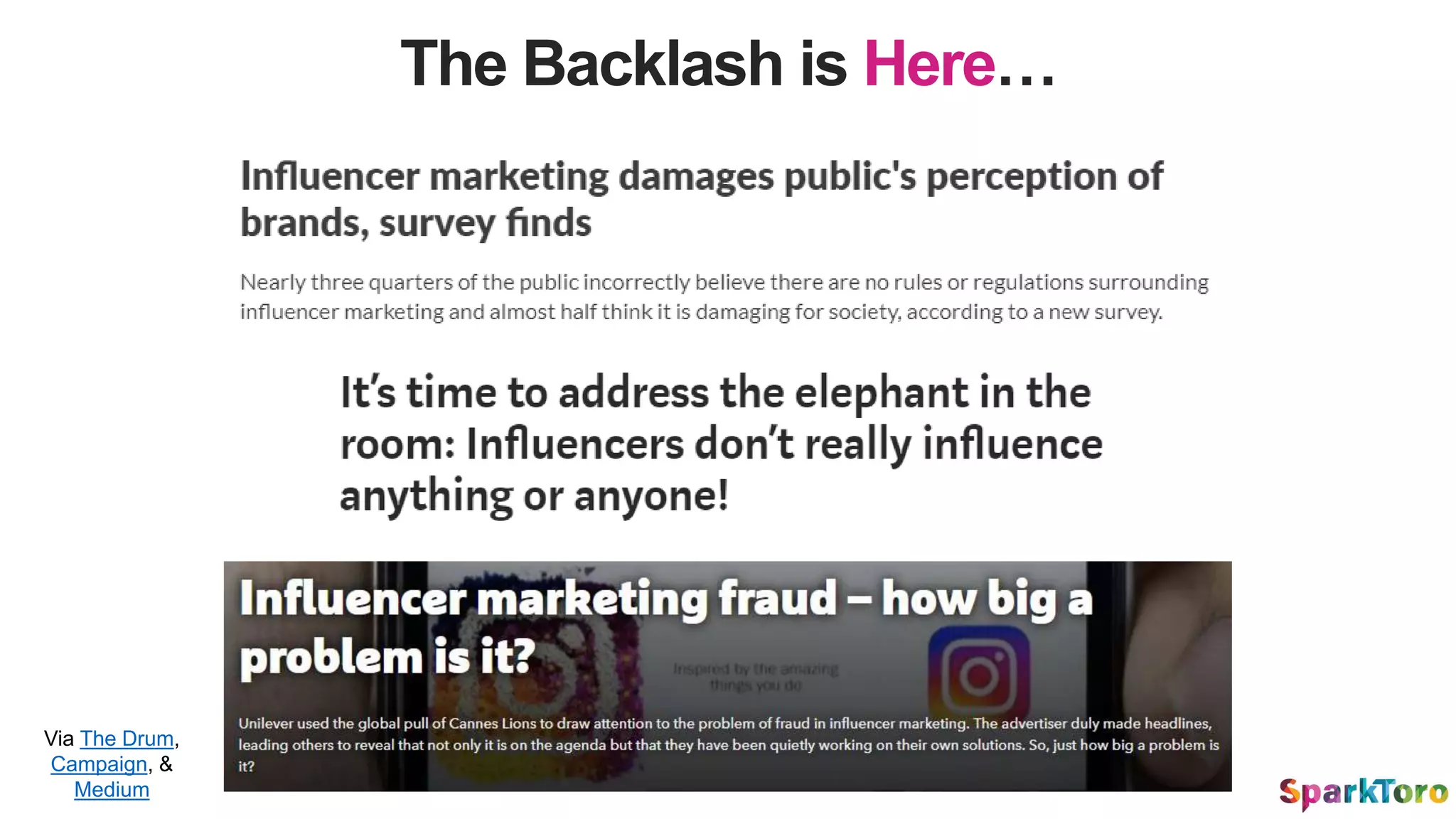 The Backlash is Here…
Via The Drum,
Campaign, &
Medium
 