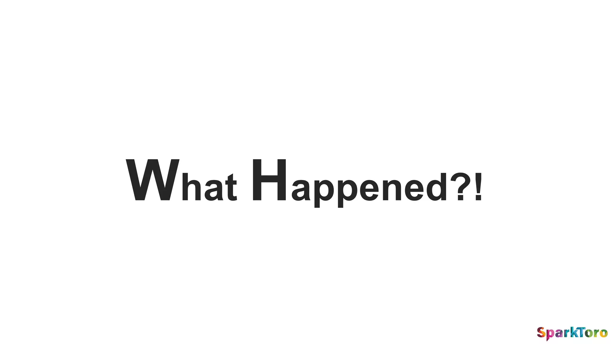 What Happened?!
 