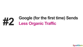 #2
Google (for the first time) Sends
Less Organic Traffic
 