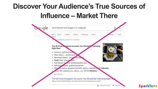 Not the Most Followed X… But the Sources of
Influence Most Followed by Xs
vs. 22% of food bloggers
follow Foodista
 