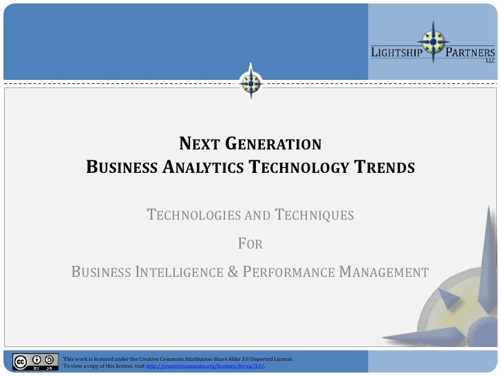 Next Generation Business Analytics Technology Trends