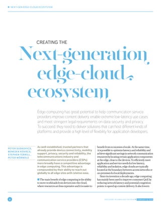Ericsson Technology Review: Creating the next-generation edge-cloud ecosystem
