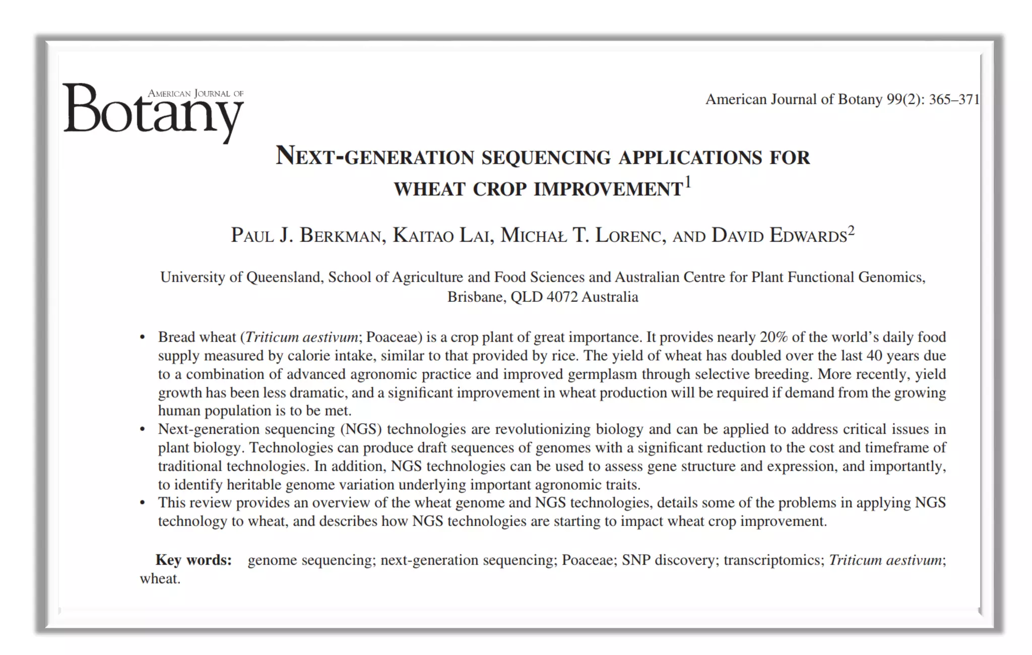 NEXT GENERATION SEQUENCING
THE FUTURE TOOL FOR CHOOSING
DESIRSBLE BREEDING SELECTIONS
 