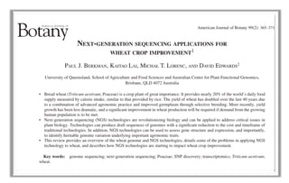 NEXT GENERATION SEQUENCING
THE FUTURE TOOL FOR CHOOSING
DESIRSBLE BREEDING SELECTIONS
 