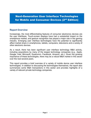 Next-Generation User Interface Technologies for Mobile and Consumer ...