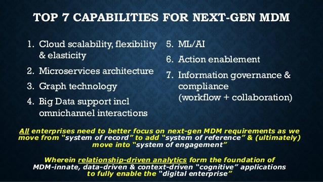Top 7 Capabilities for Next-Gen Master Data Management