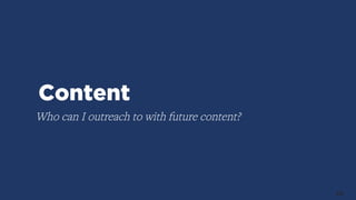 Content
Who can I outreach to with future content?

29 | 28

 