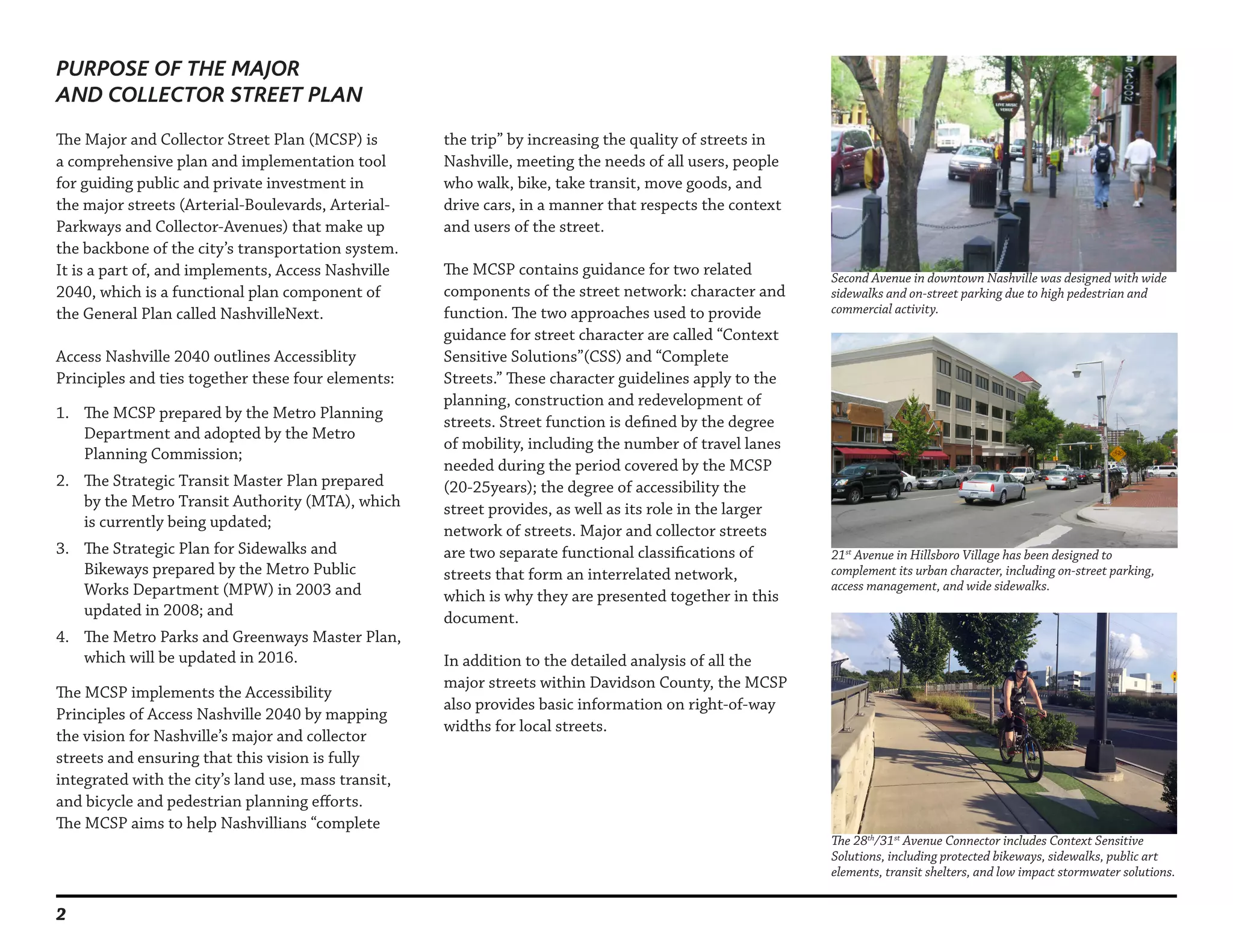 Major and Collector Street Plan | PDF