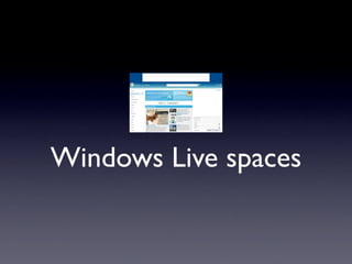Windows Live spaces