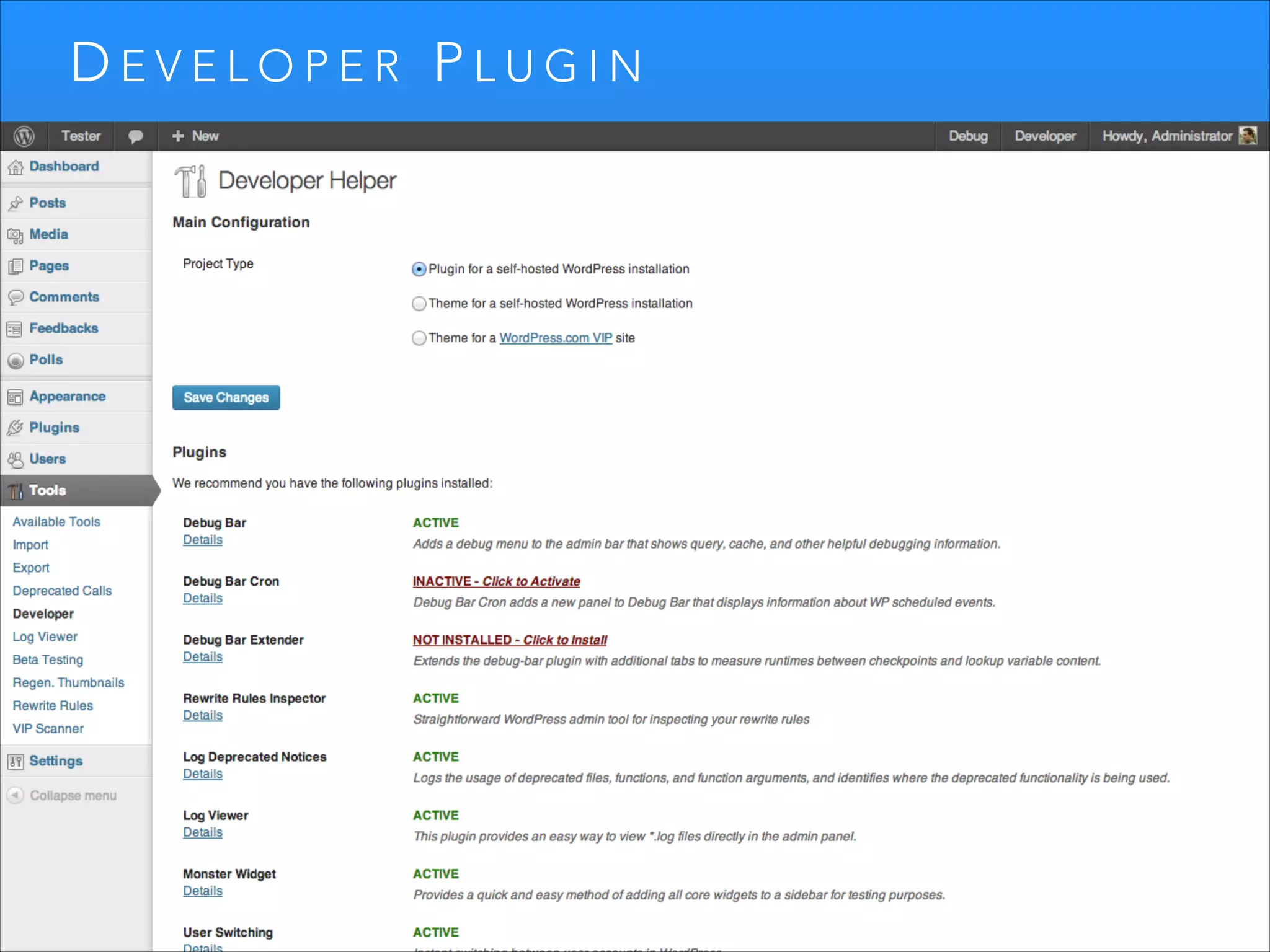 DEVELOPER PLUGIN

 