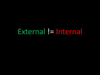 External != Internal