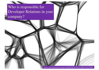 Who is responsible for
Developer Relations in your
company?	

               The next generation	





                      Source: http://ffffound.com/image/234e89a8564f30c799c15b1f8d65731844359faa	

 