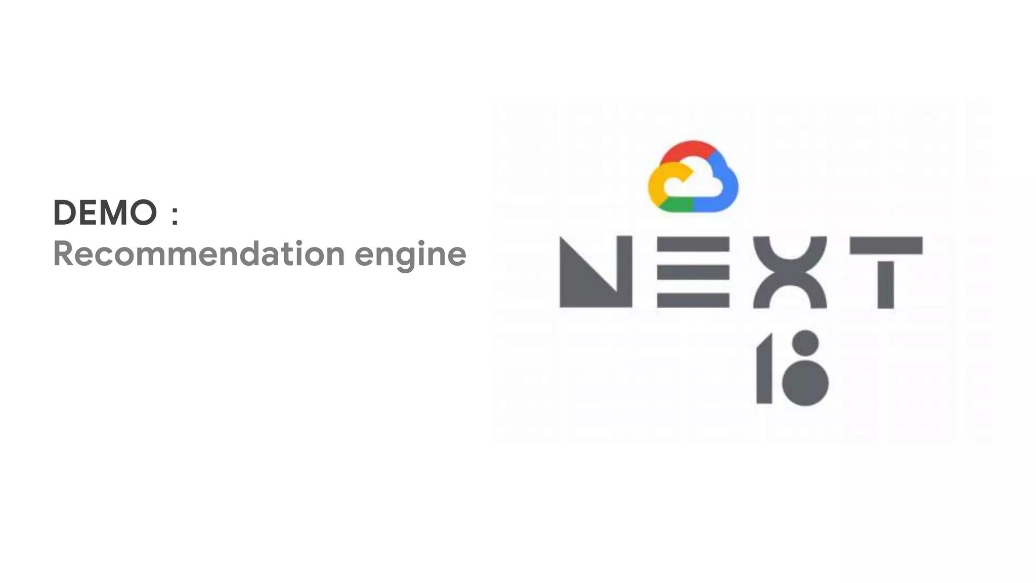 DEMO：
Recommendation engine
 