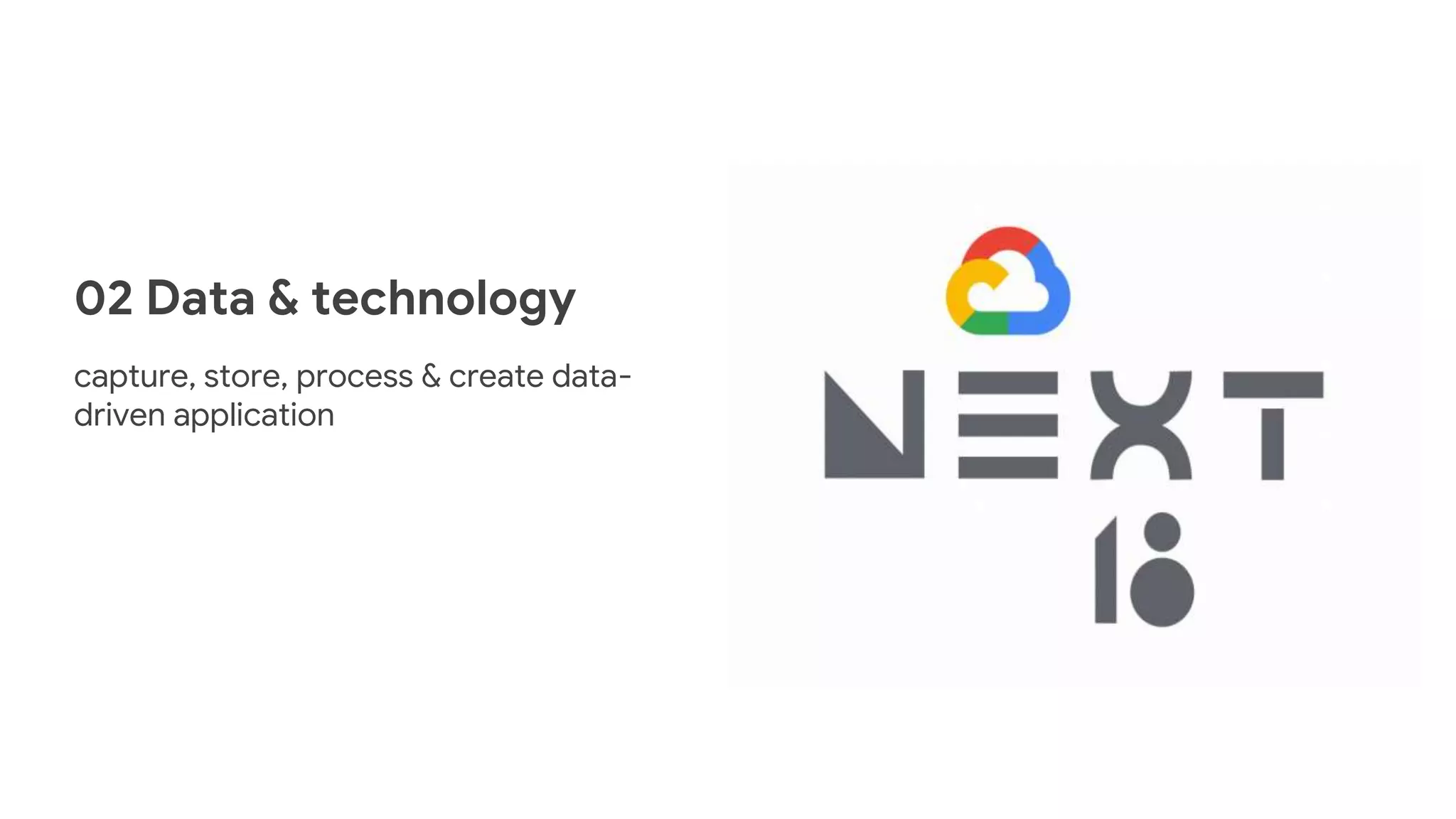 02 Data & technology
capture, store, process & create data-
driven application
 