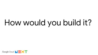 How would you build it?
 