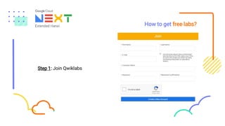 How to get free labs?
Step 1: Join Qwiklabs
 