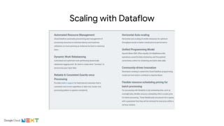 Scaling with Dataflow
 