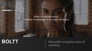 BOLTT Wearables ecosystem plus AI
coaching
 