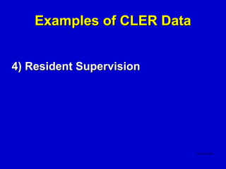 Examples of CLER Data


4) Resident Supervision
 