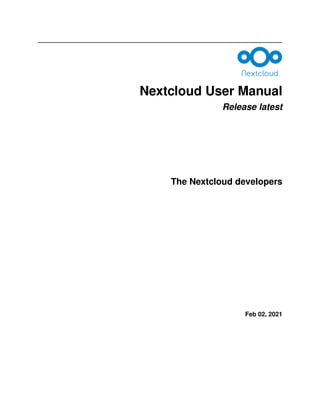 Nextcloud manual | PDF