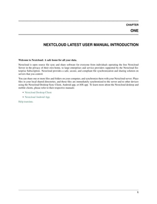 Nextcloud manual | PDF