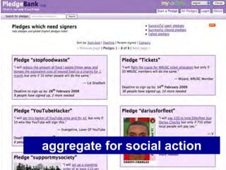 aggregate for social action
 
