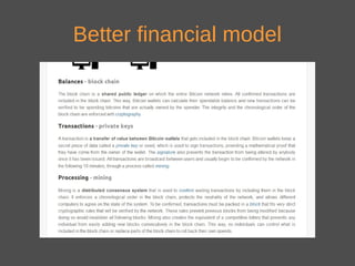 Better financial model
 