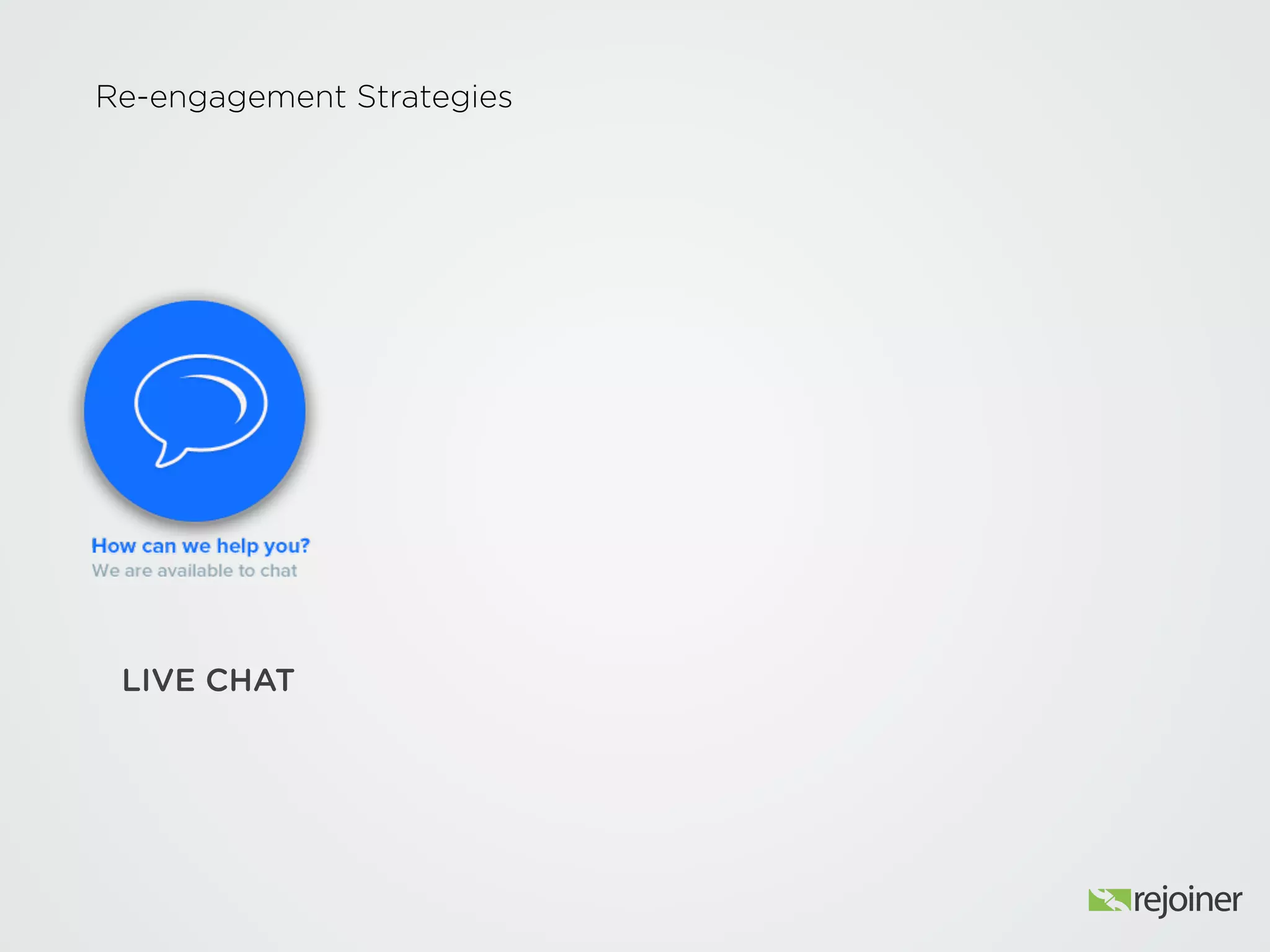 LIVE CHAT
Re-engagement Strategies
 