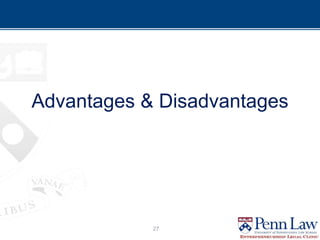 Advantages & Disadvantages
27
 