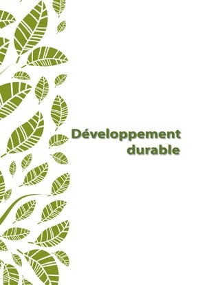Développement
       durable
 