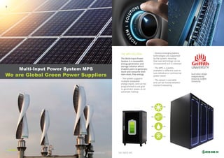 Groundbreaking Multi-Input Power System, mobile solar power systems ...