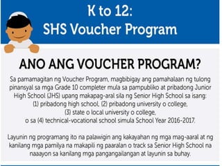 The Next Generation's Intervention to Philippines K-12 and ALS program
