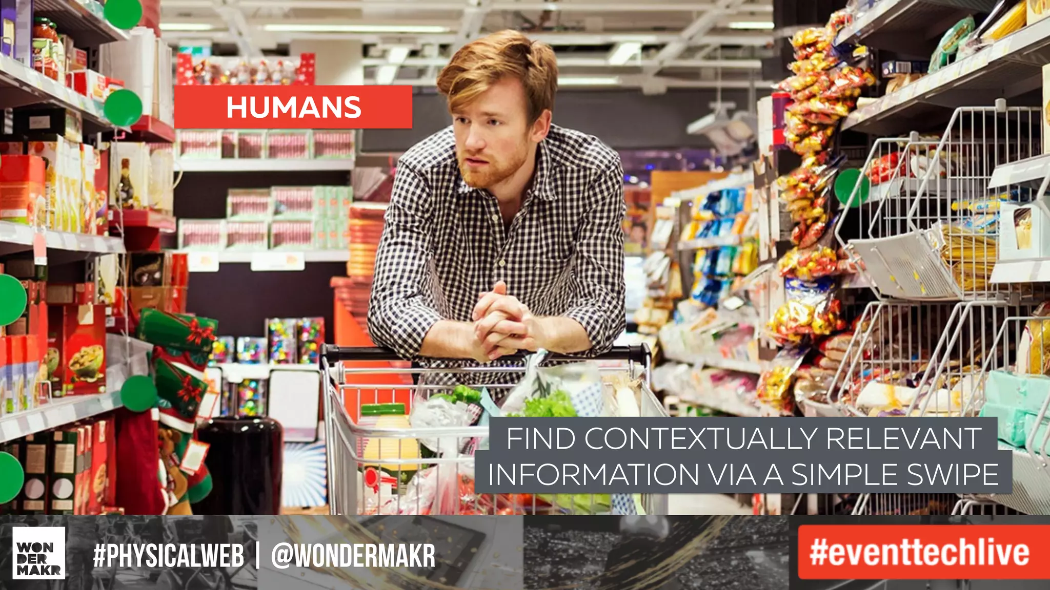 #IFCADC | #INNOVATION#physicalweb | @wondermakr
HUMANS
FIND CONTEXTUALLY RELEVANT
INFORMATION VIA A SIMPLE SWIPE
 