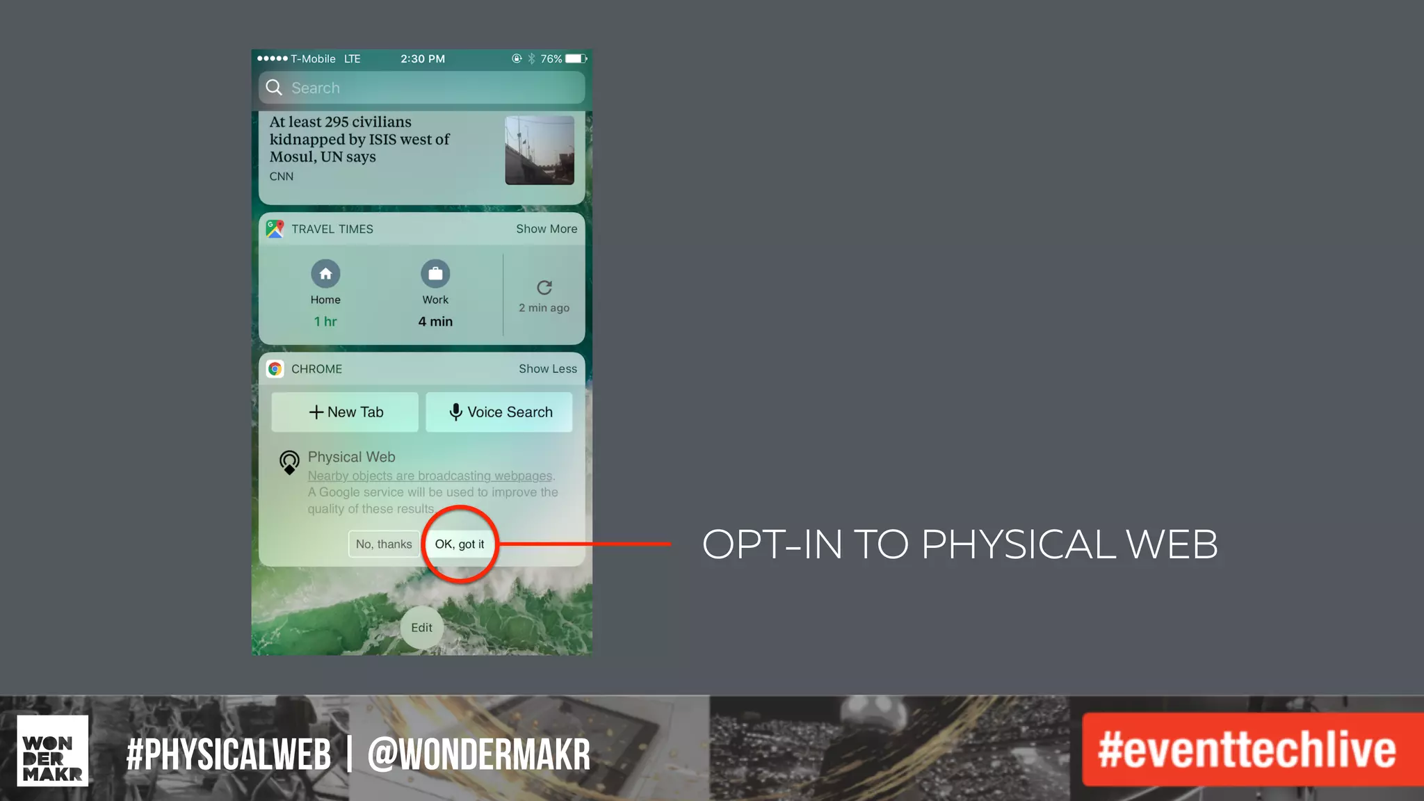 #IFCADC | #INNOVATION#physicalweb | @wondermakr
OPT-IN TO PHYSICAL WEB
 