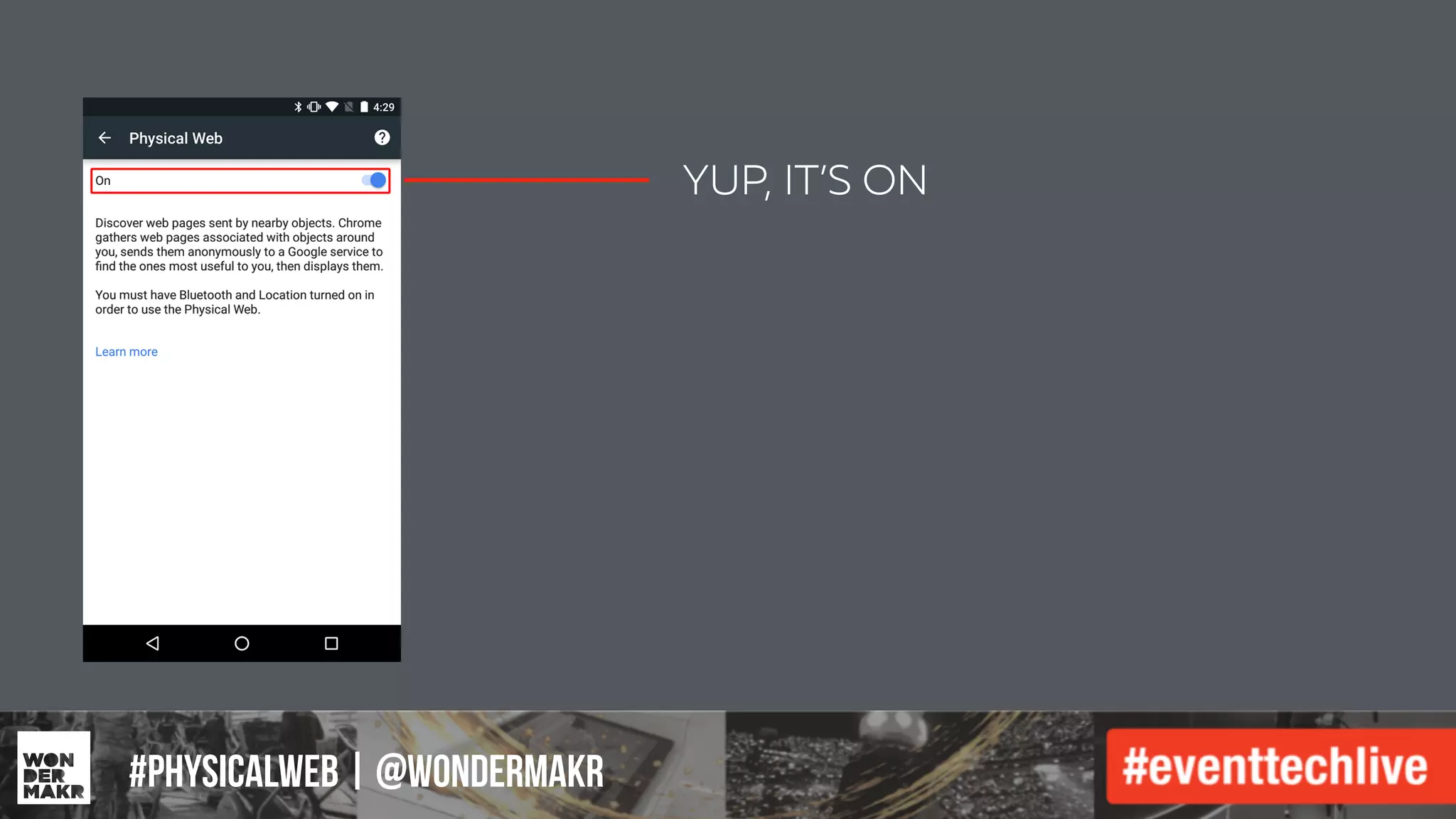 #IFCADC | #INNOVATION#physicalweb | @wondermakr
YUP, IT’S ON
 